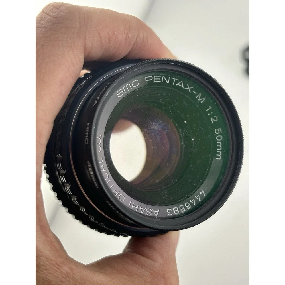 vintage Asahi Pentax SMC Pentax-M 50mm f/2 prime lens With Case